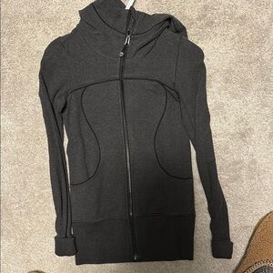 Lululemon Athletica Gray Fitted Zippered Sweatshirt